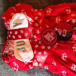 NEW Juicy girls pajama set pants top eyemask